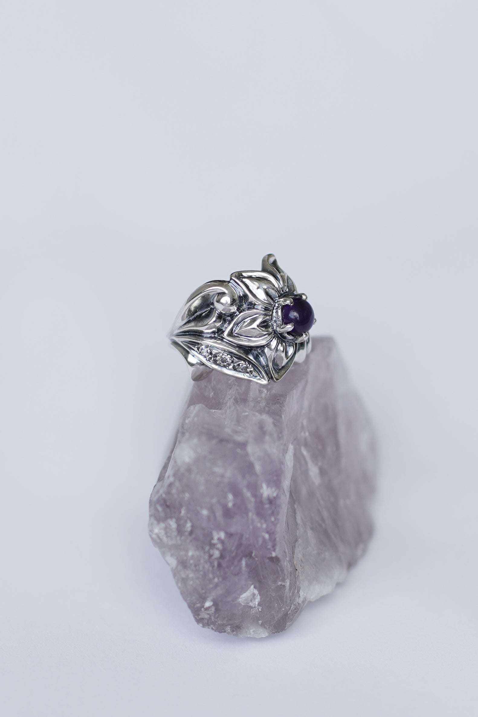 Amethyst Magnolia Ring