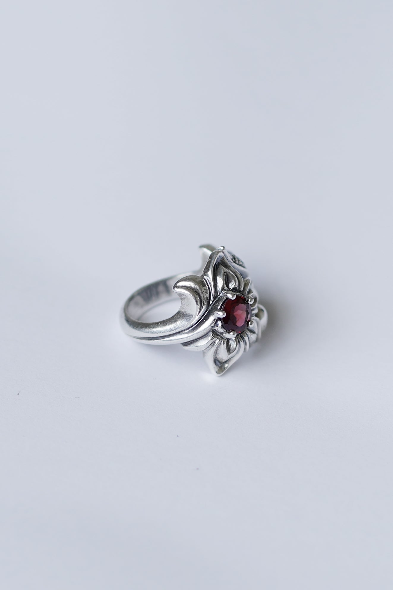 Garnet Magnolia Ring