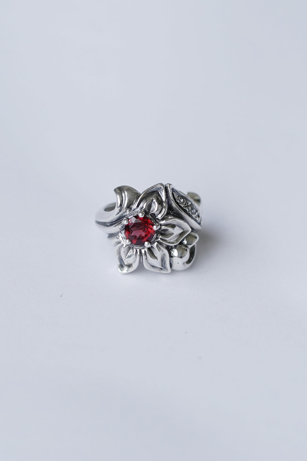 Garnet Magnolia Ring