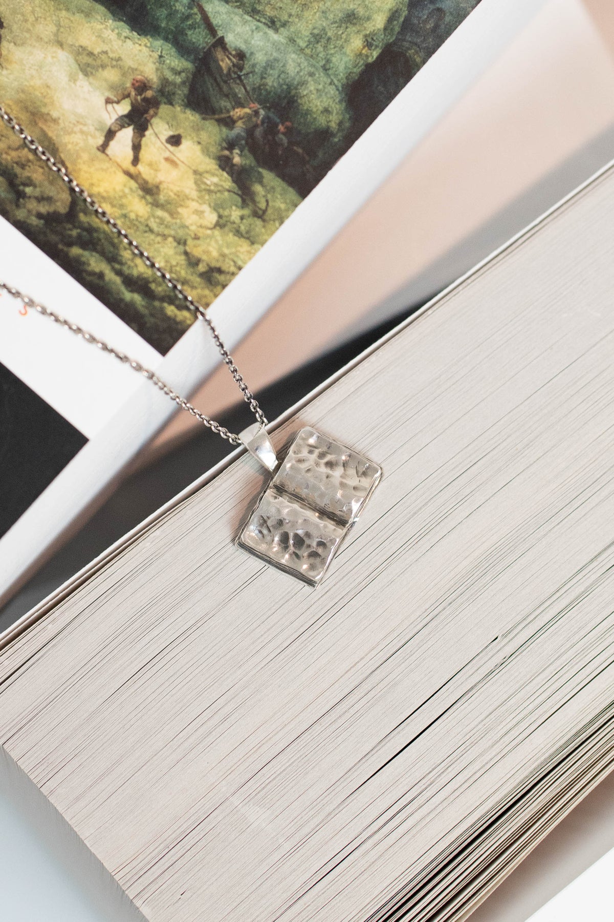 Open Book Necklace