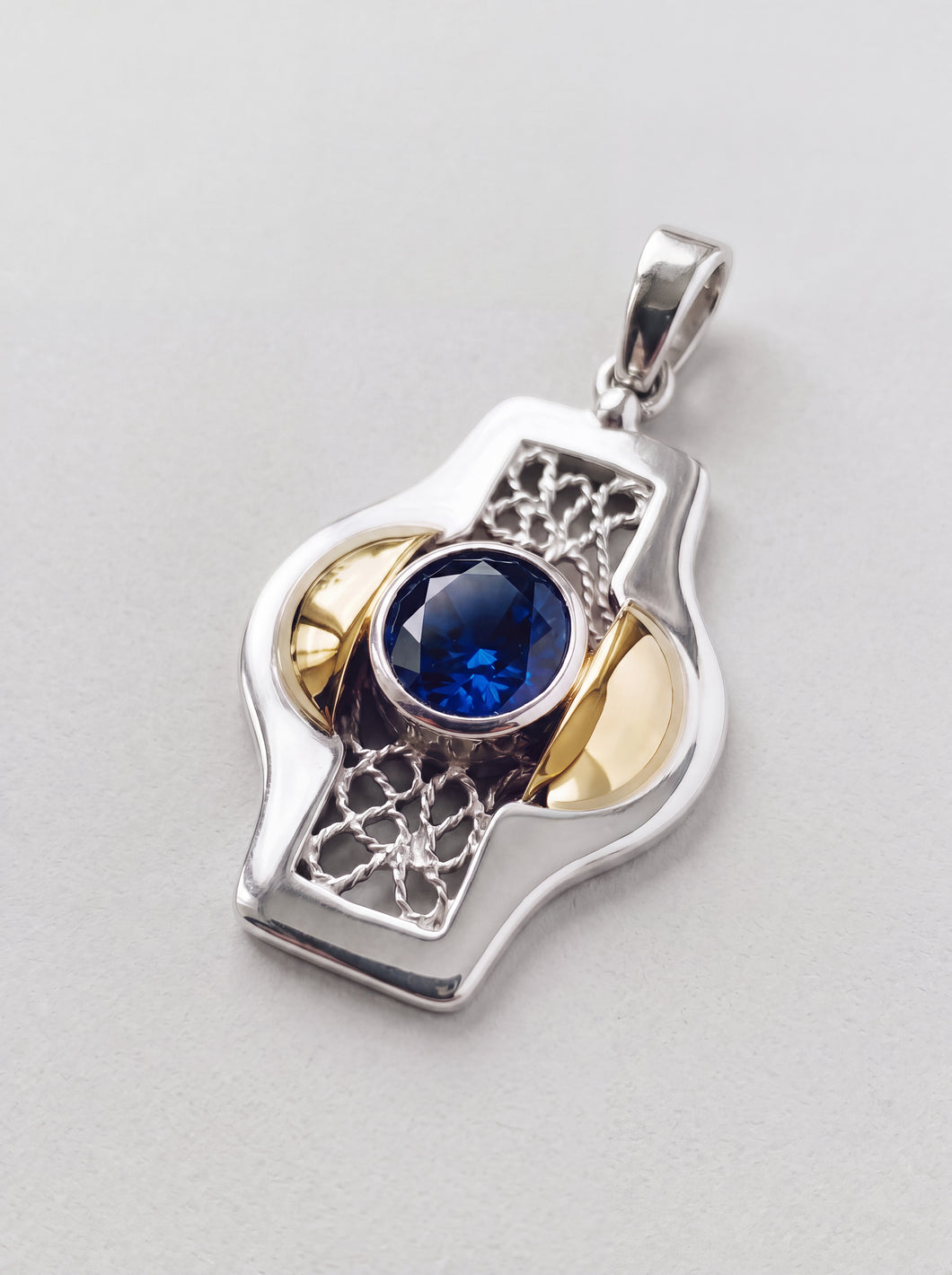 Blue Stone Byzantine Pendant