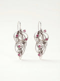 Pink Tourmaline Vine Earrings