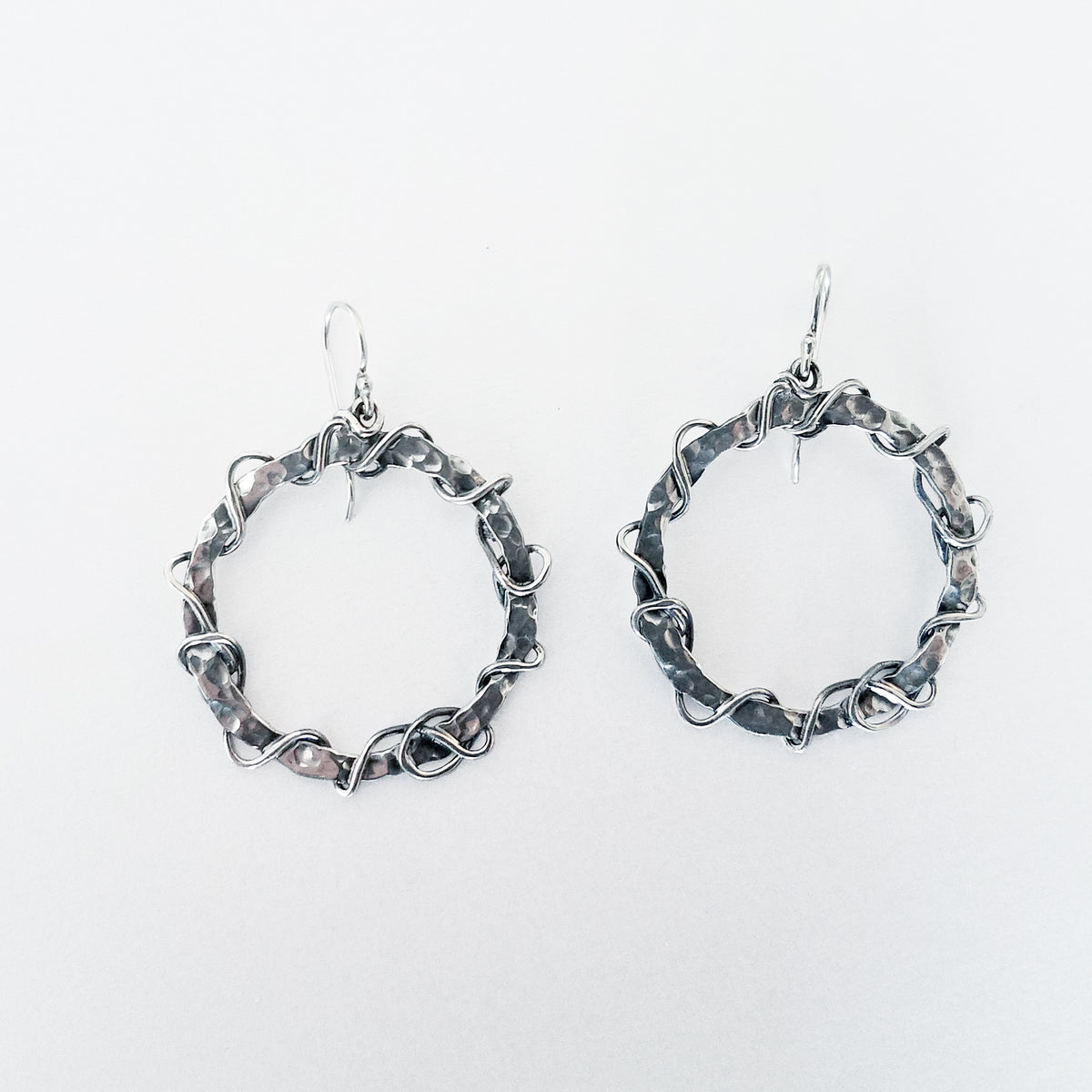 Wire Wrapped Hoop Earrings