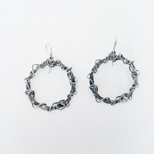 Wire Wrapped Hoop Earrings