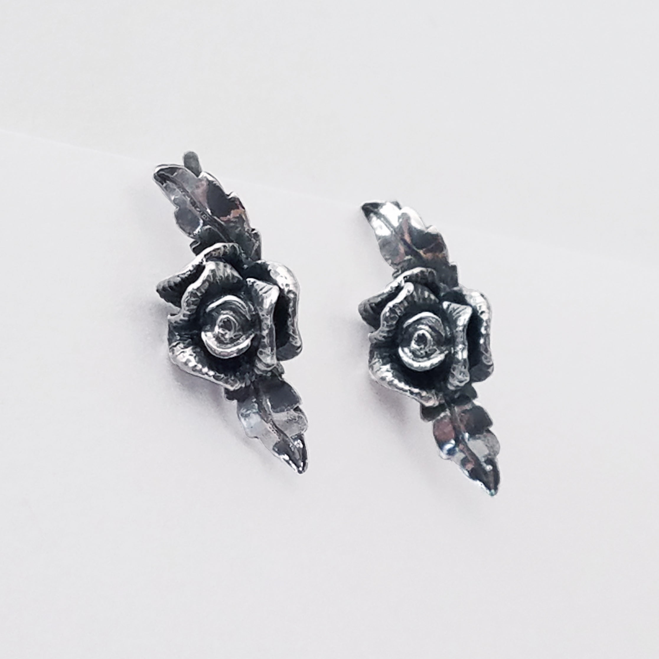 Rose Flower Ear Climber Earrings