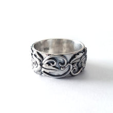Rose Flower Wedding Band
