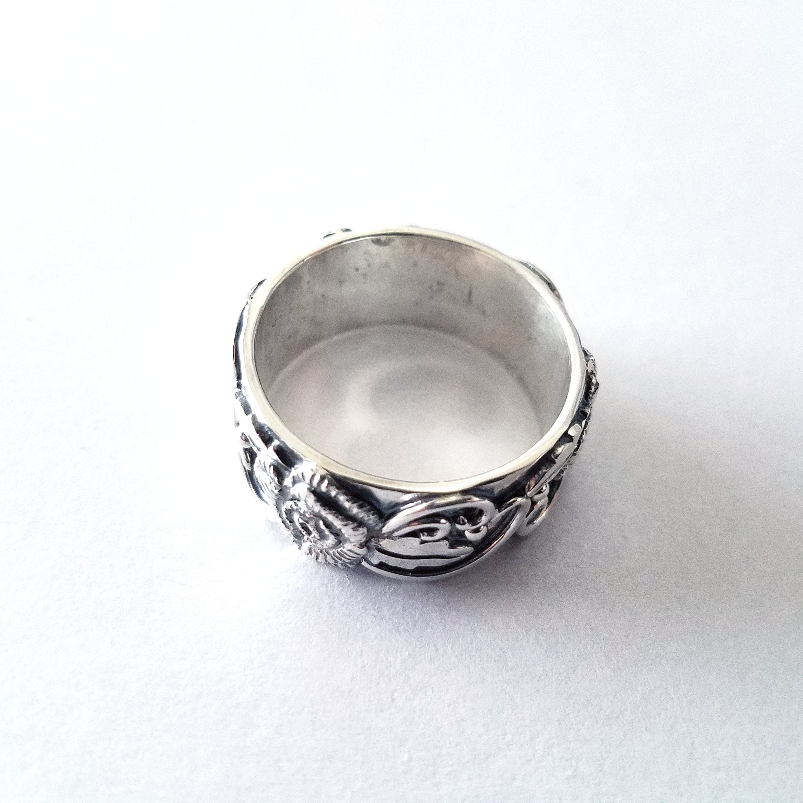 Rose Flower Wedding Band