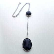 Gold Stone Cabochon Double Stone Necklace