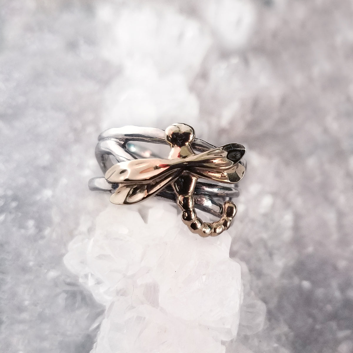 Gold Dragonfly Ring