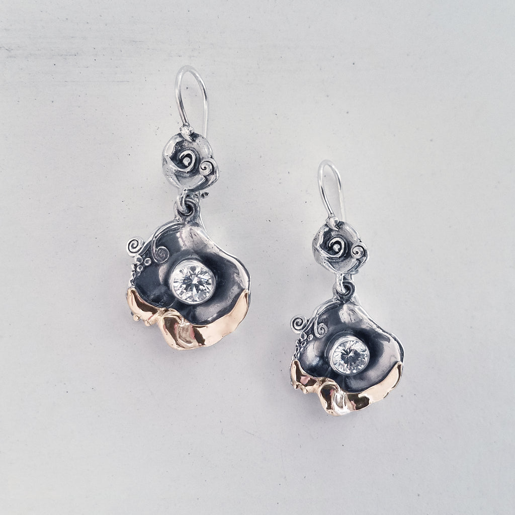 Gaia Silver and Gold Earrings