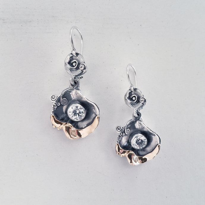 Gaia Silver and Gold Earrings