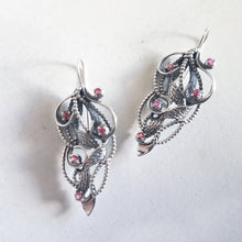 Pink Tourmaline Vine Earrings
