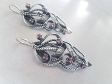 Pink Tourmaline Vine Earrings