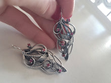 Pink Tourmaline Vine Earrings