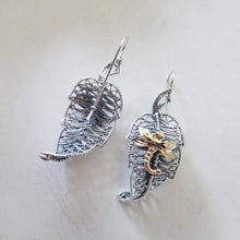 Autumn Dragonfly Leaf Earrings
