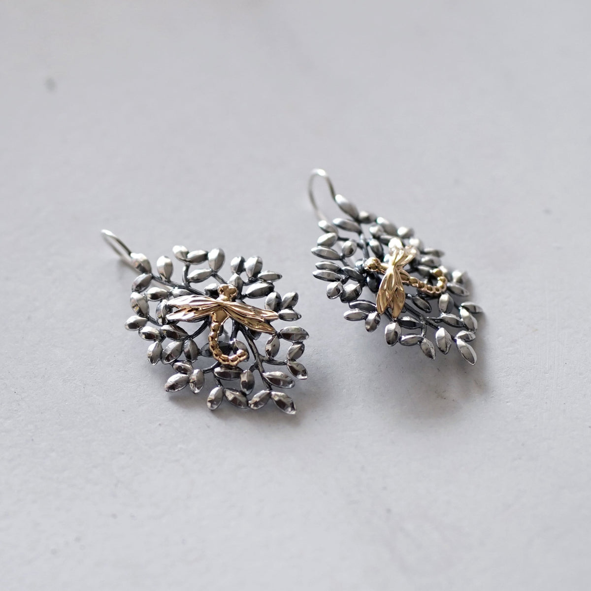 Collete Dragonfly Leaves Earrings