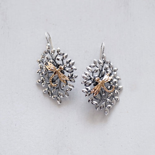 Collete Dragonfly Leaves Earrings