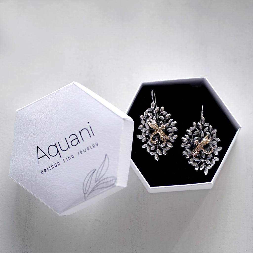 Collete Dragonfly Leaves Earrings