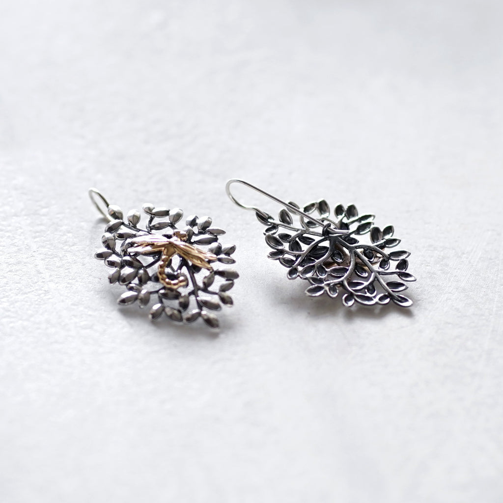 Collete Dragonfly Leaves Earrings