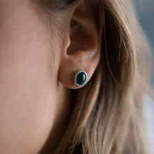 Green Emerald Stud Earrings