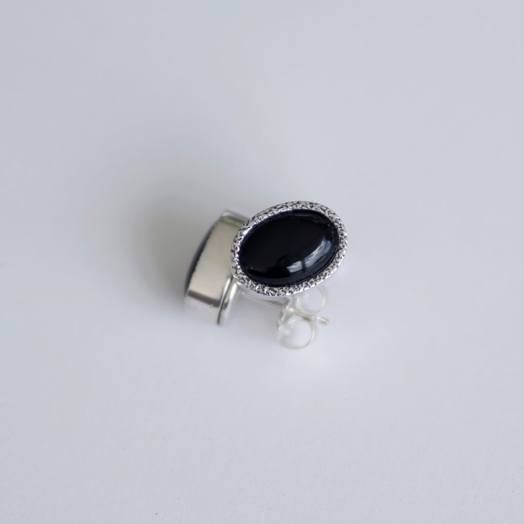 Paris Black Onyx Stud Earrings