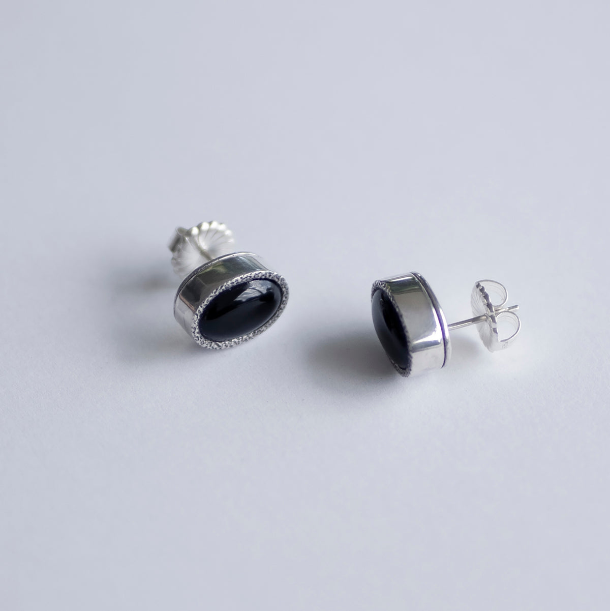 Paris Black Onyx Stud Earrings