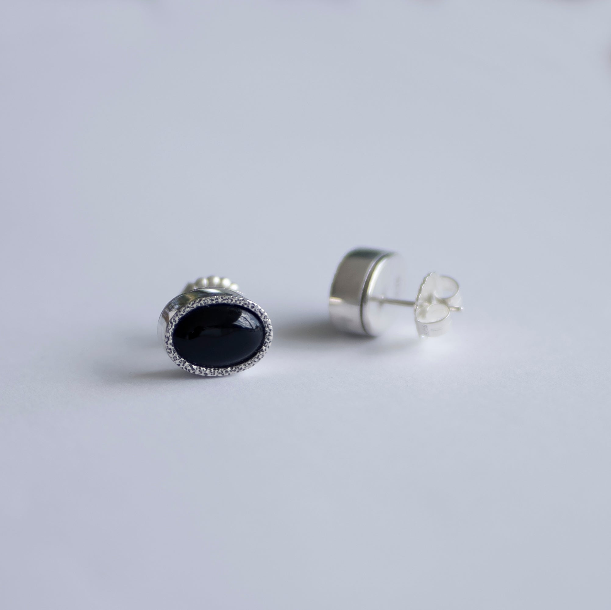 Paris Black Onyx Stud Earrings