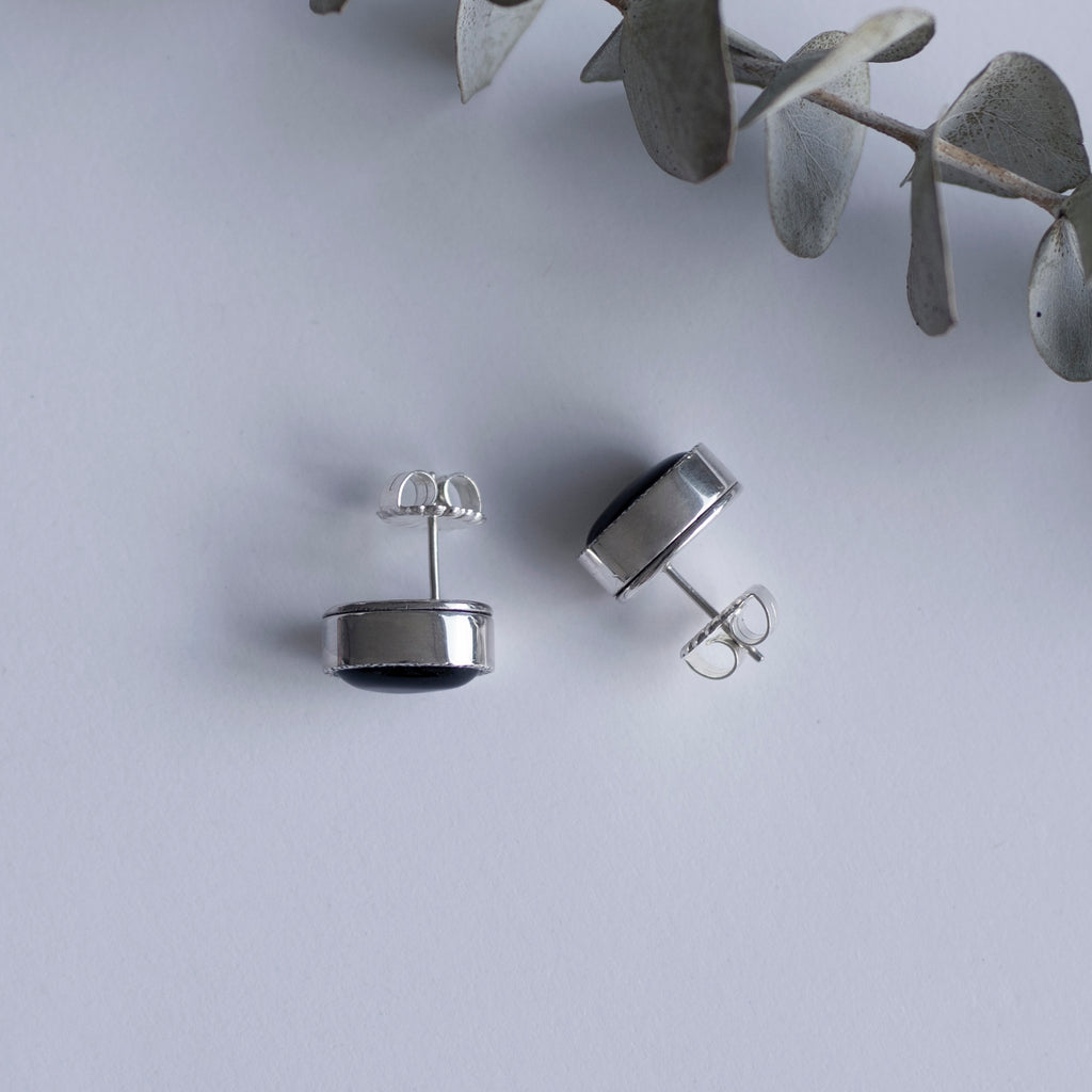 Paris Black Onyx Stud Earrings