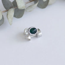 Green Emerald Stud Earrings