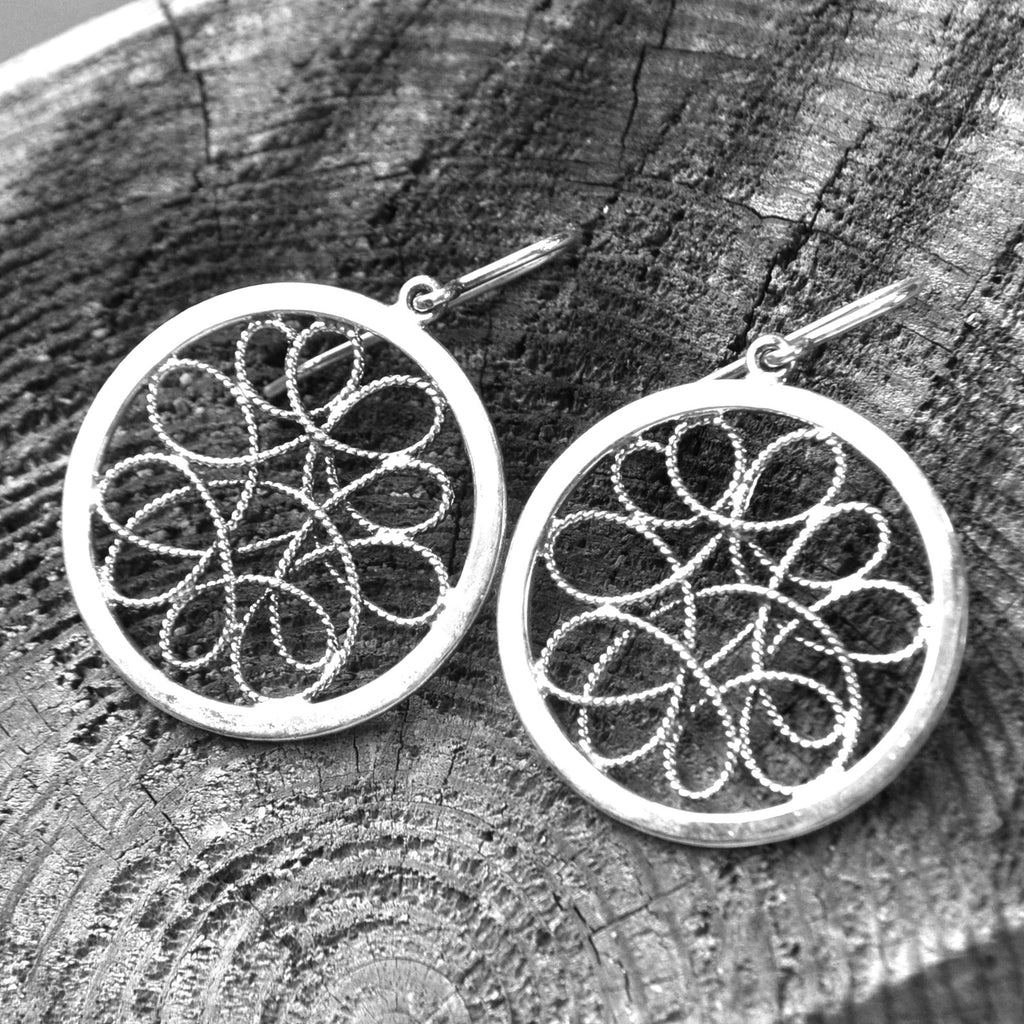 Mandala Round Earrings
