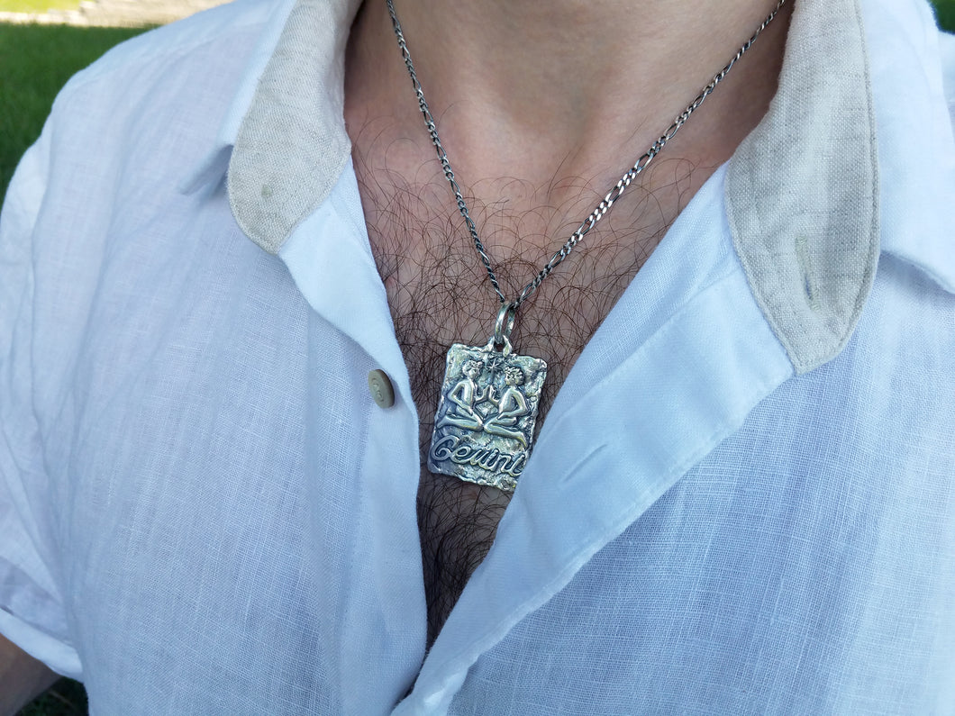Mens gemini necklace cheap