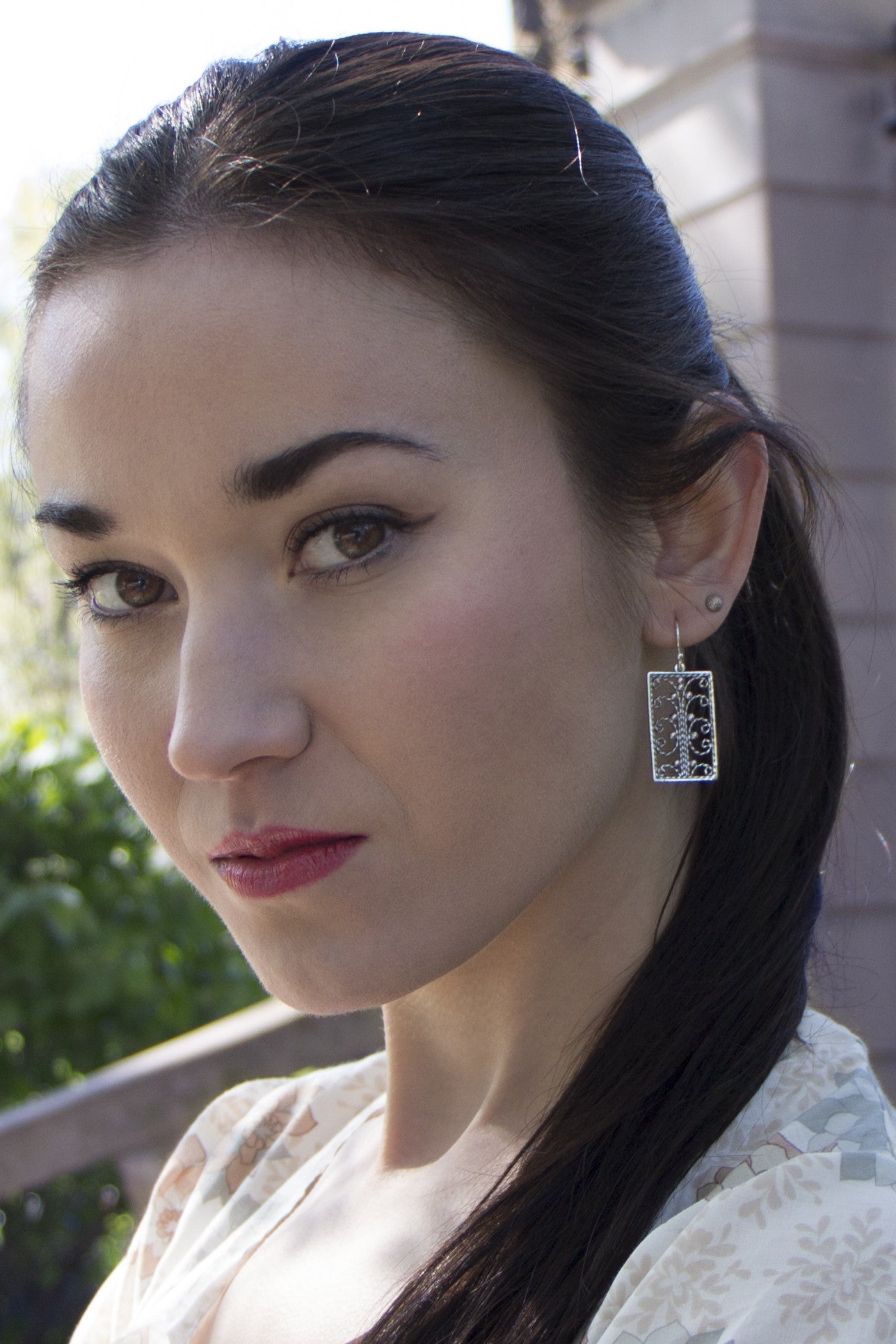 Spanish Doors Rectangle Earrings