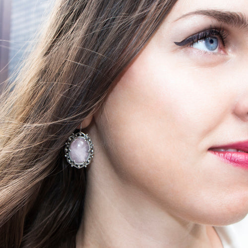 Alyona Rose Quartz Earrings