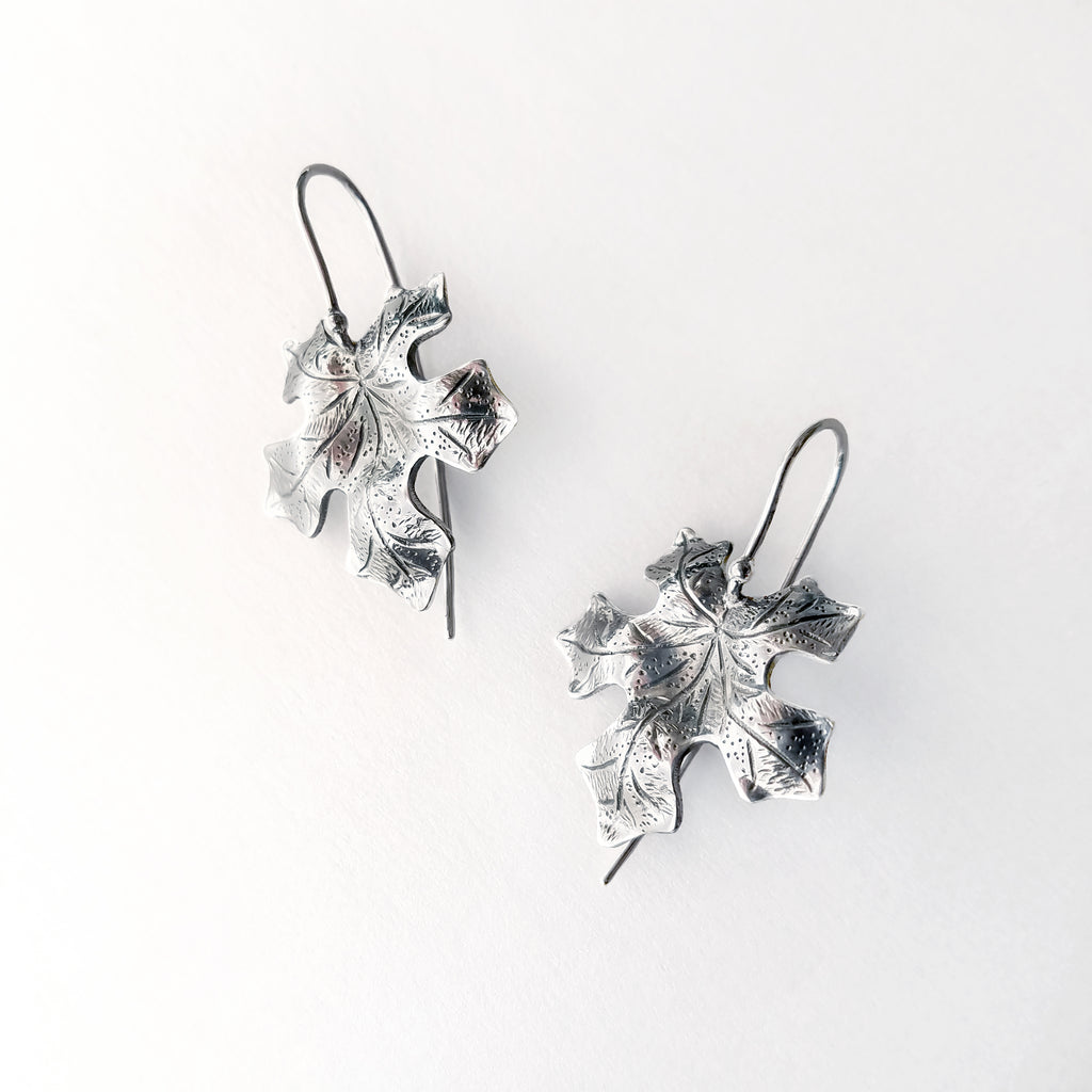 Maple Leaf Threader Earrings