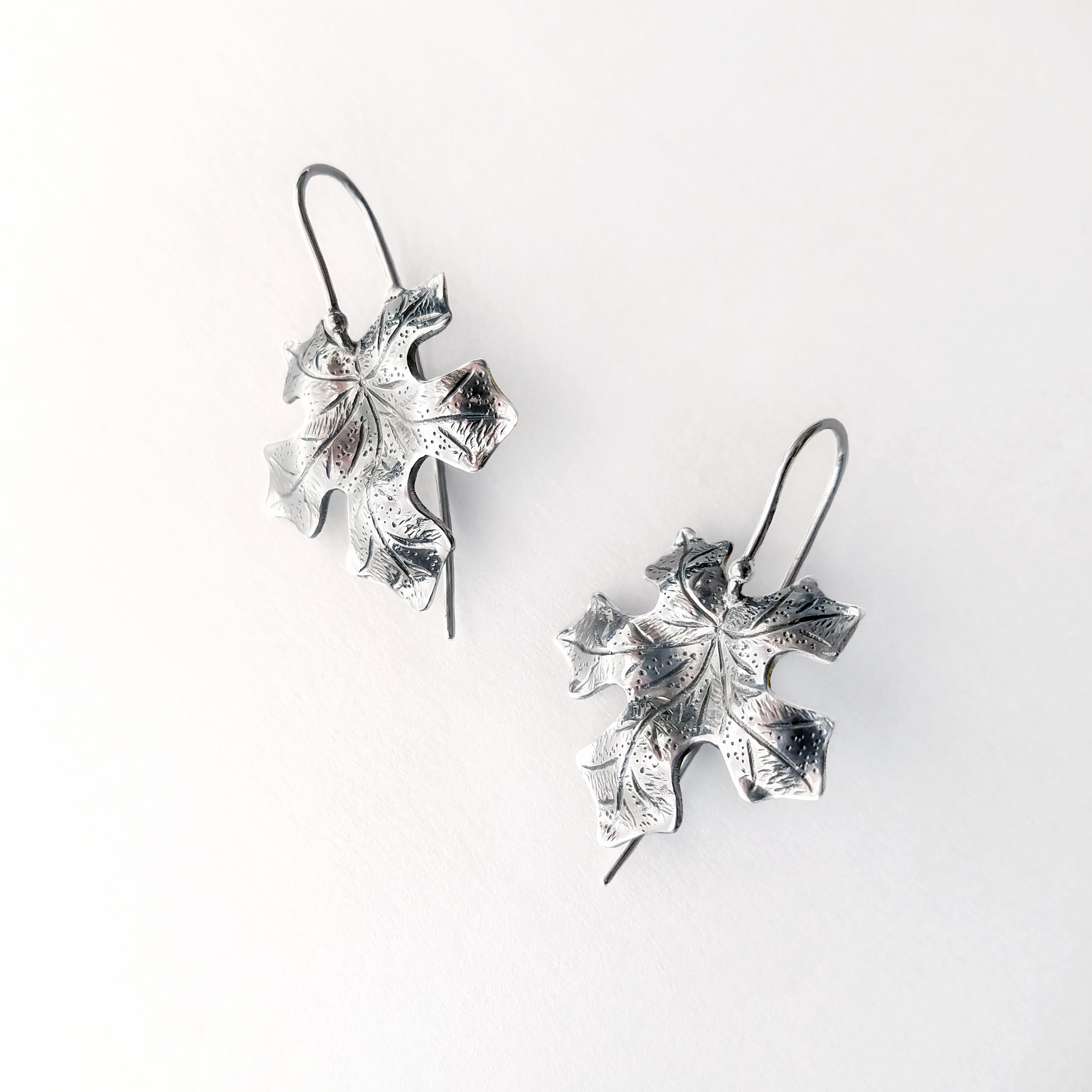 Maple Leaf Threader Earrings