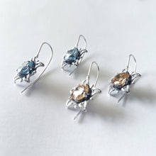 Blue Orpheum Flower Earrings