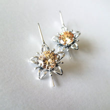 Yellow Orpheum Flower Earrings