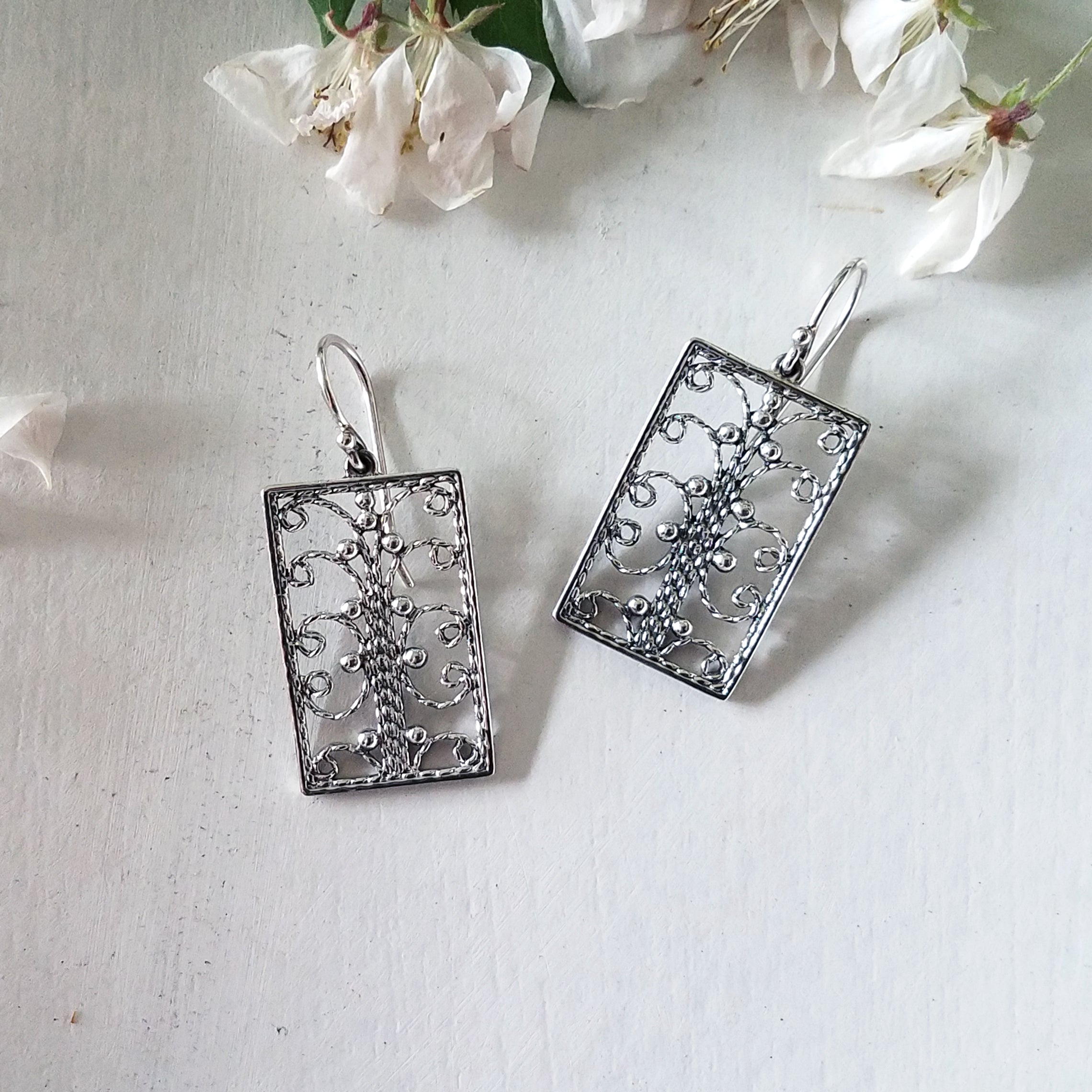 Spanish Doors Rectangle Earrings