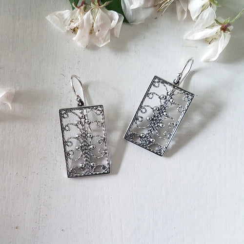 Spanish Doors Rectangle Earrings
