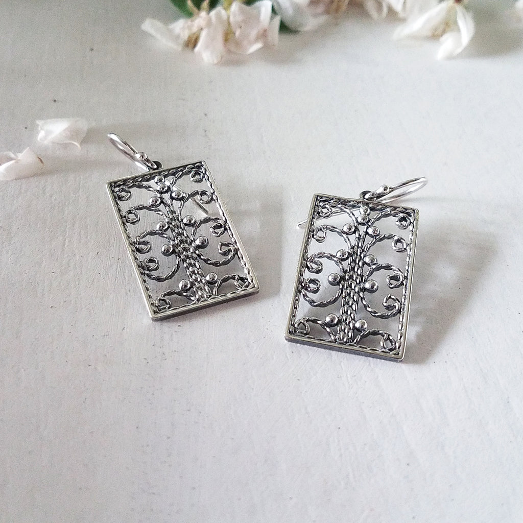 Spanish Doors Rectangle Earrings