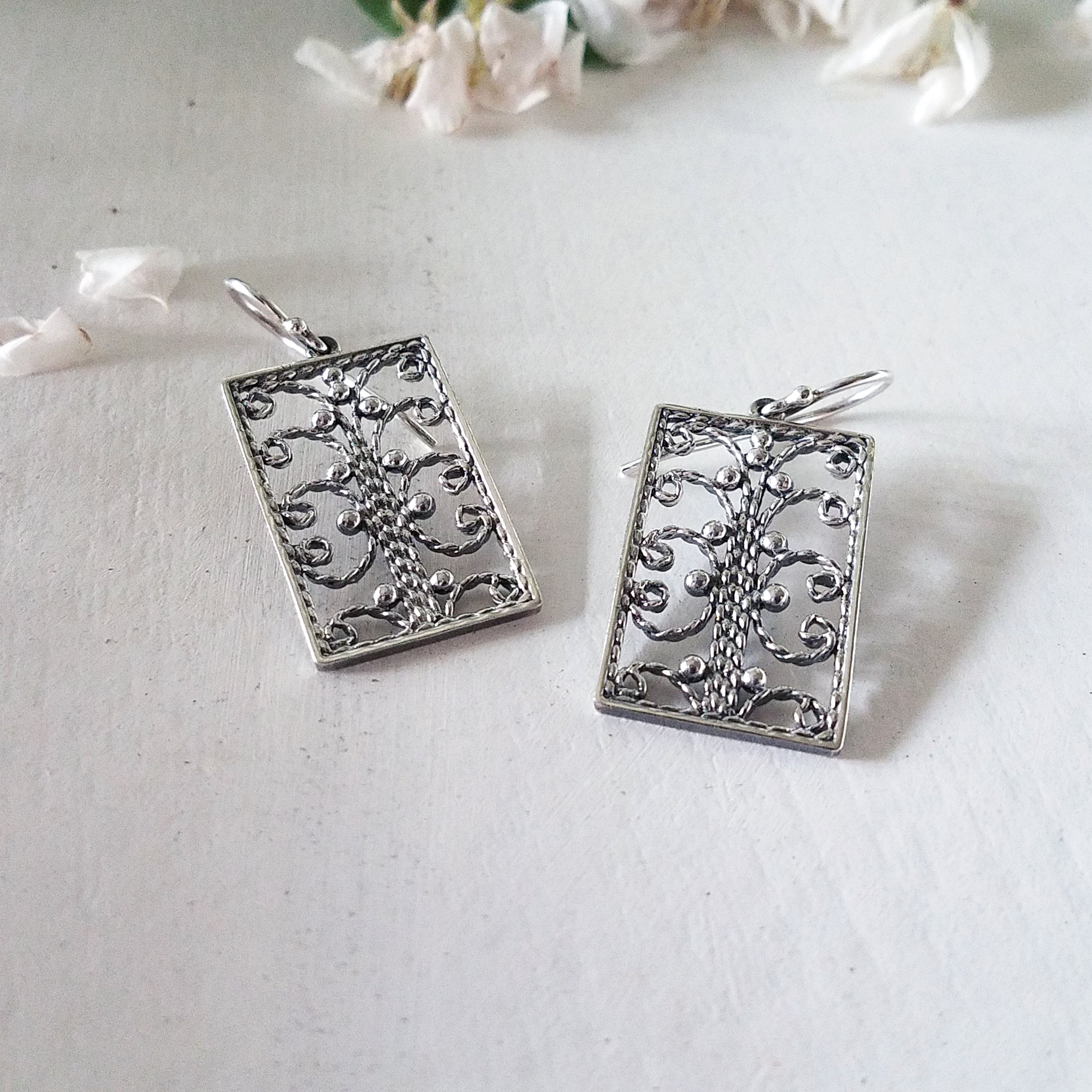 Spanish Doors Rectangle Earrings