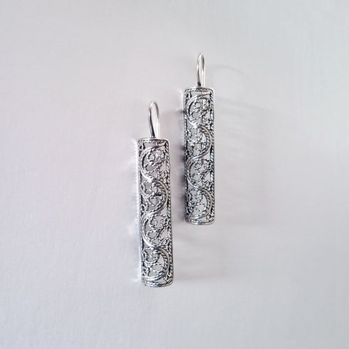 Telkari Filigree Thin Earrings