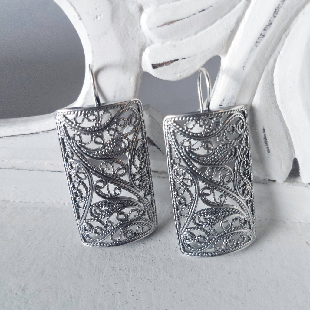 Telkari Filigree Wide Earrings
