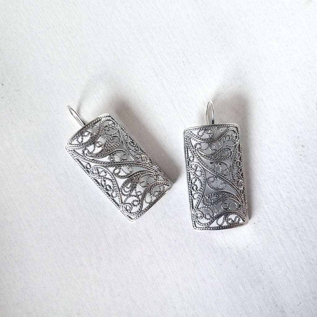 Telkari Filigree Wide Earrings