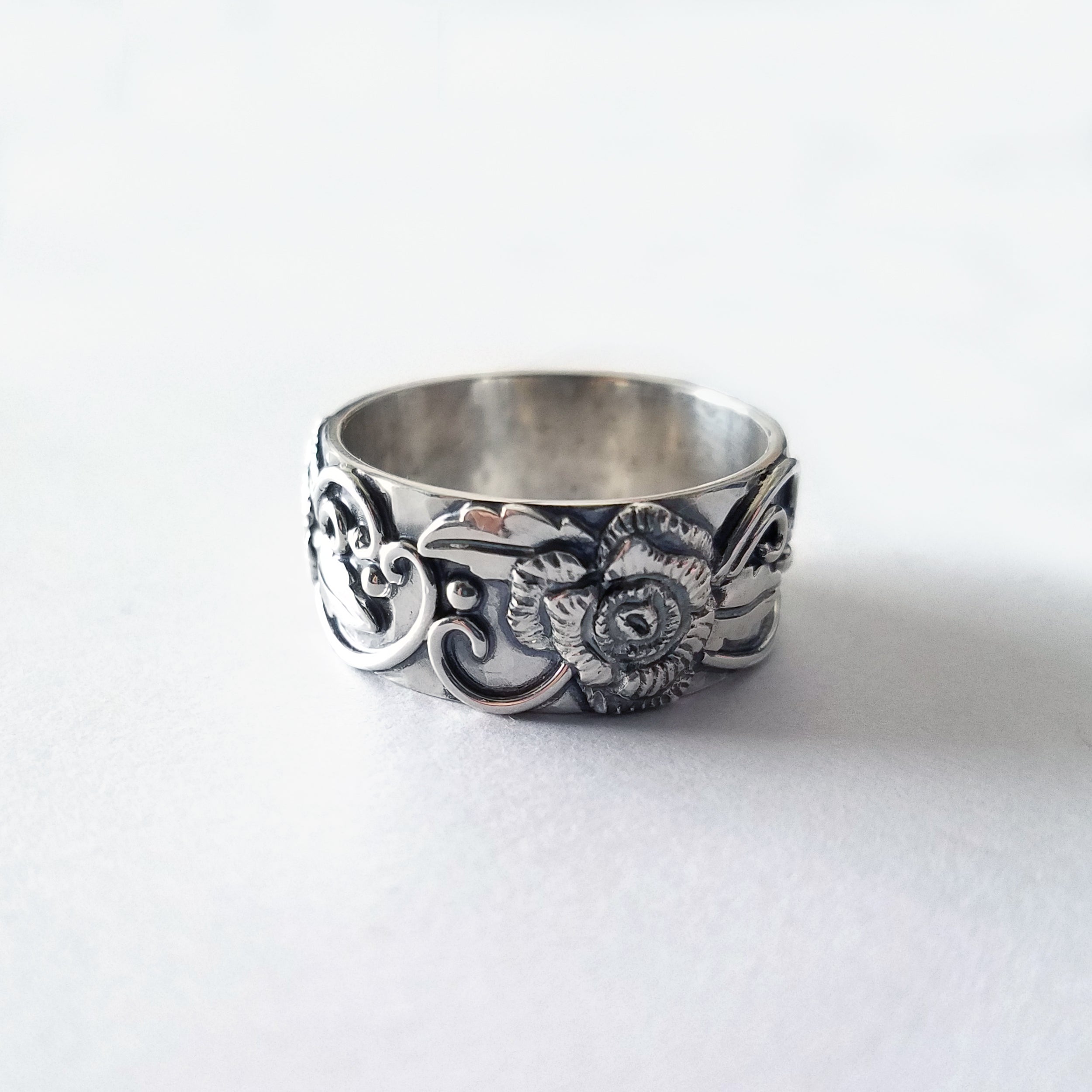 Rose Flower Wedding Band