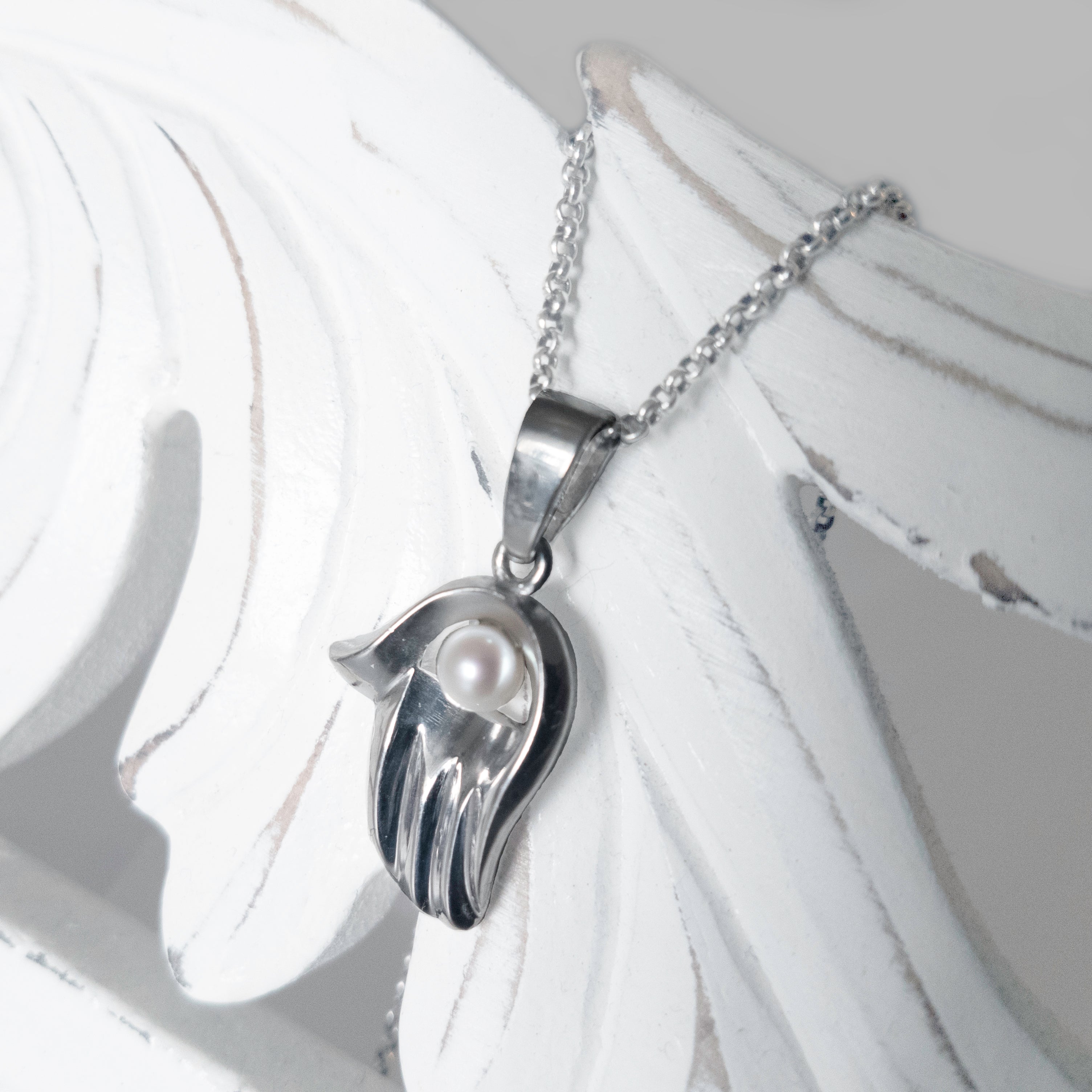 Hamsa with a Pearl Necklace