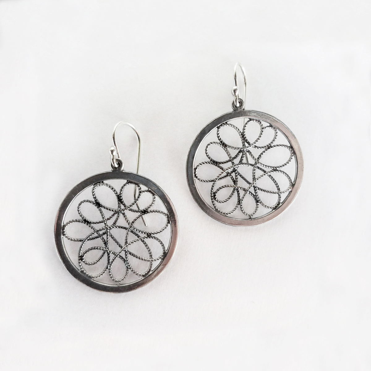 Mandala Round Earrings