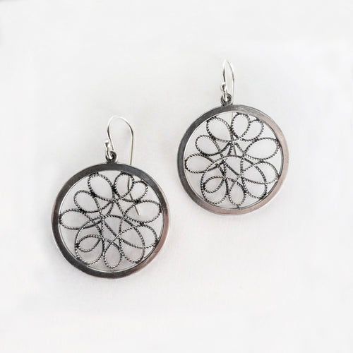 Mandala Round Earrings